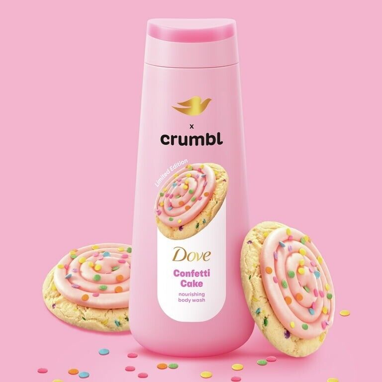 Crumbl x Dove Body Scrub + Body Wash.