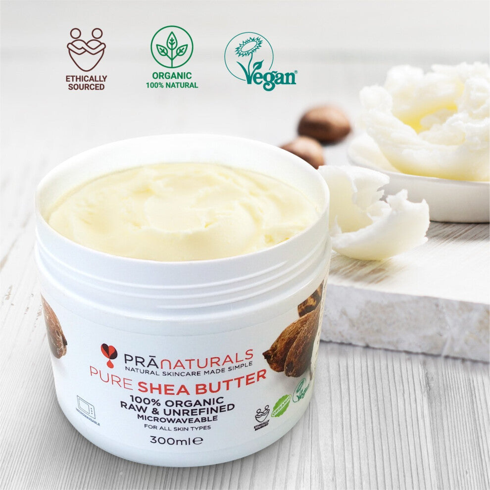 PraNaturals 100% Organic Shea Butter, Lotion for All Skin Face Hair Type